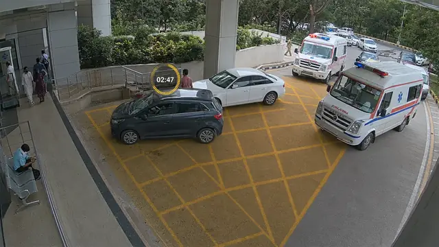 Ambulance bay blocked on a CCTV camera