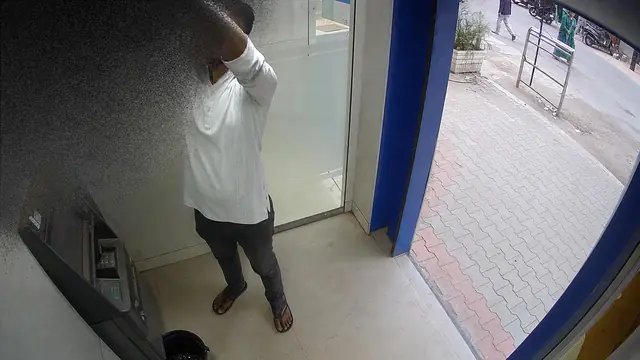 ATM camera tampering on a CCTV camera