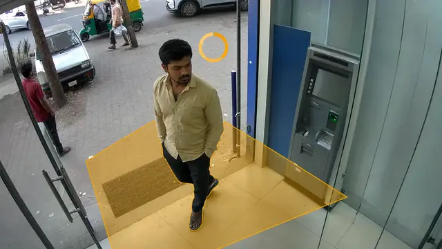 Loitering at the ATM on a CCTV camera
