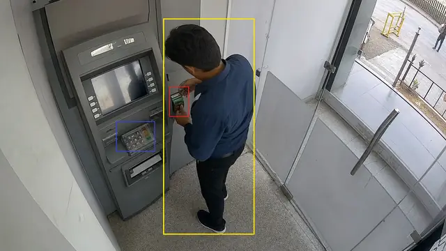 Skimmers and card-slot tampering on a CCTV camera