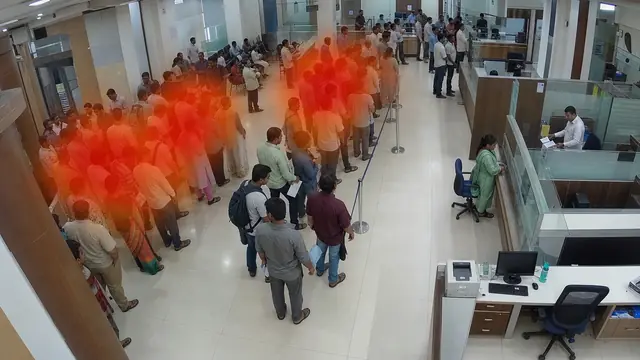 Branch crowding on a CCTV camera