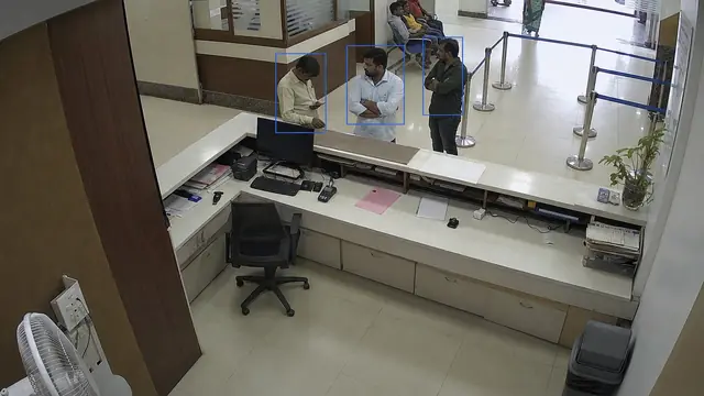 Counter or desk unattended on a CCTV camera