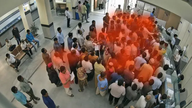 Crowding on a CCTV camera