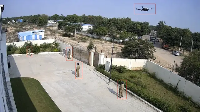 Drone sightings on a CCTV camera