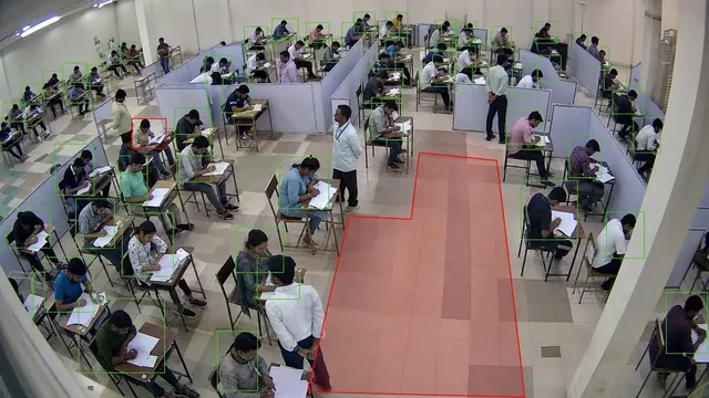 Hall headcount on a CCTV camera