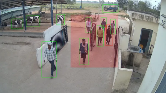 Labour attendance on a CCTV camera