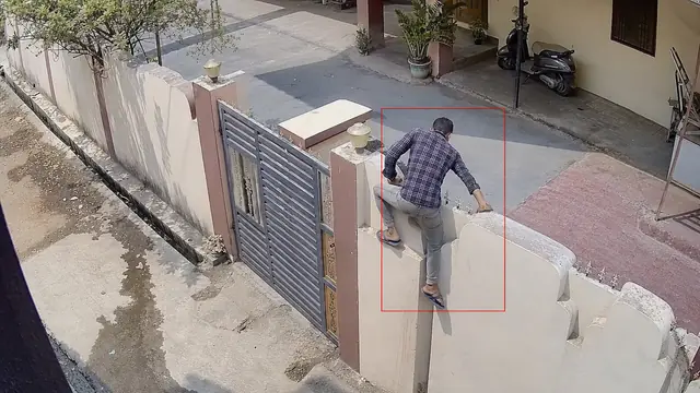 Climbing walls and fences on a CCTV camera
