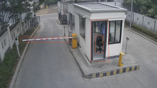 Guard post unattended on a CCTV camera