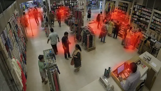 Floor heatmaps on a CCTV camera