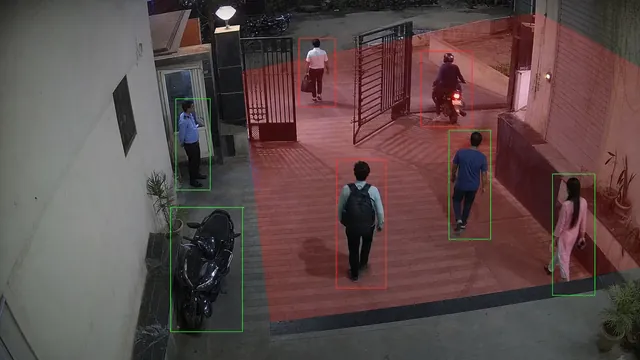 In-time and curfew on a CCTV camera
