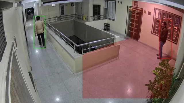Outsiders on residents' floors on a CCTV camera