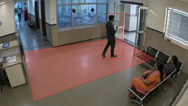 Infant security in maternity on a CCTV camera