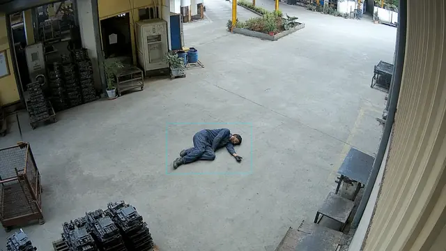 Worker down and lone workers on a CCTV camera