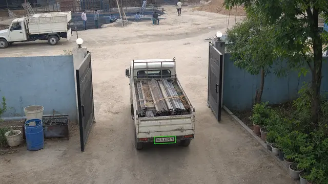 Materials and vehicles leaving the site on a CCTV camera