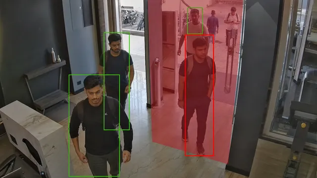 Member check-in by face on a CCTV camera