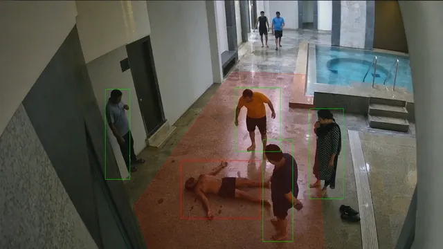 Member collapsed on a CCTV camera