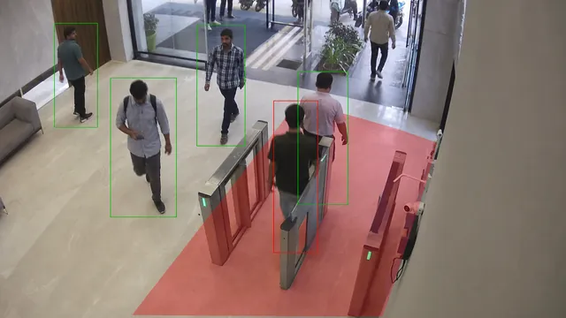 Walk-ins without check-in on a CCTV camera