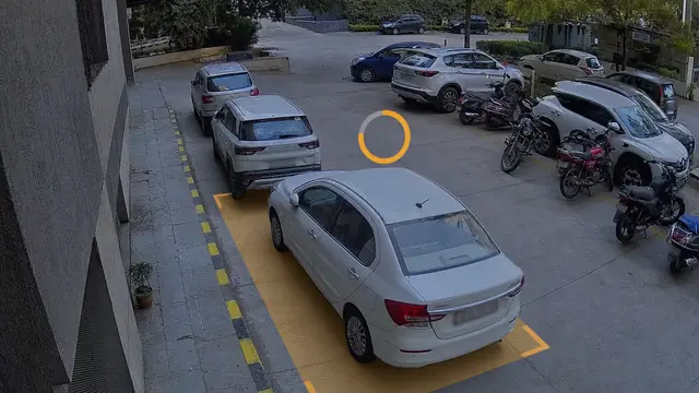 Parking overstay on a CCTV camera