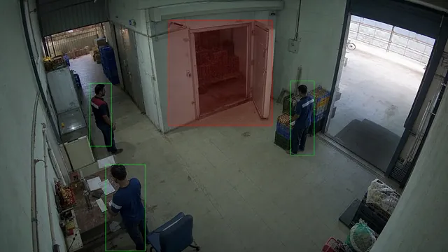 Back door and godown door left open on a CCTV camera