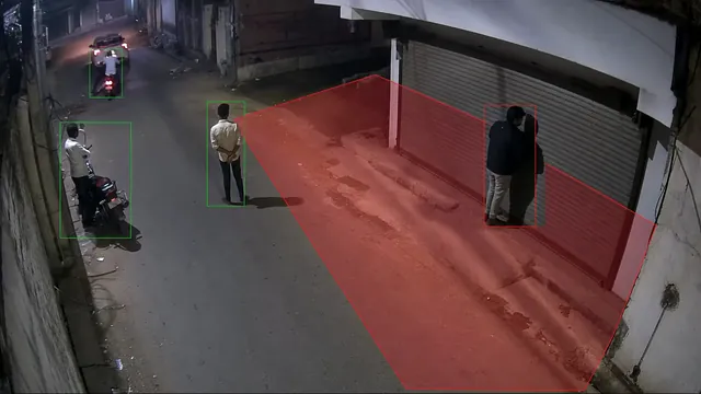 Night watch on the shutter on a CCTV camera