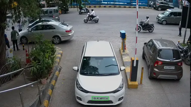 Plate-based entry and fees on a CCTV camera