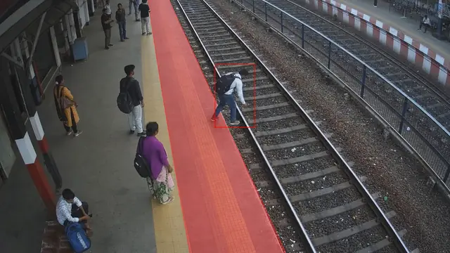 Platform edge safety on a CCTV camera