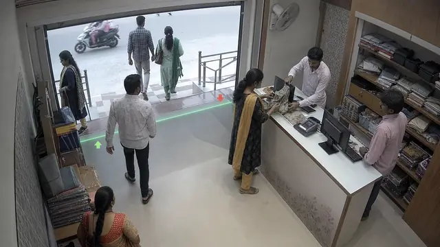 Visitors vs bills, voids and refunds on a CCTV camera