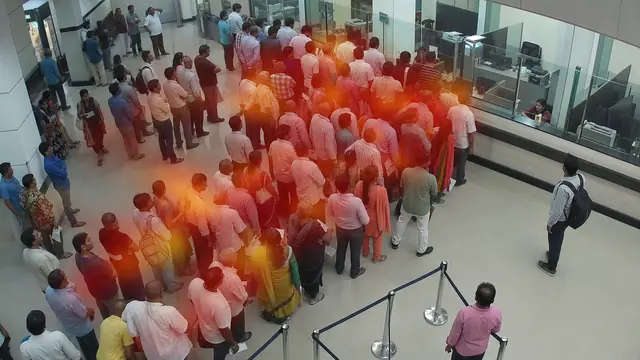 Queue length alert on a CCTV camera