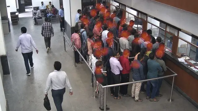 Left the queue without service on a CCTV camera
