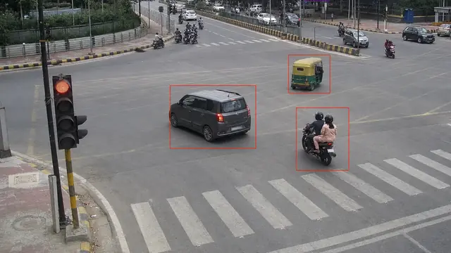Red-light jumping on a CCTV camera