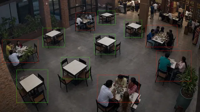 Seating available on a CCTV camera