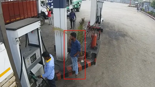 Smoking in no-smoking areas on a CCTV camera
