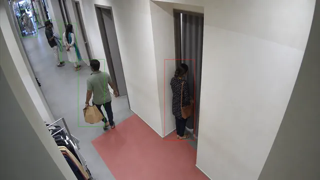 Trial room overstay on a CCTV camera