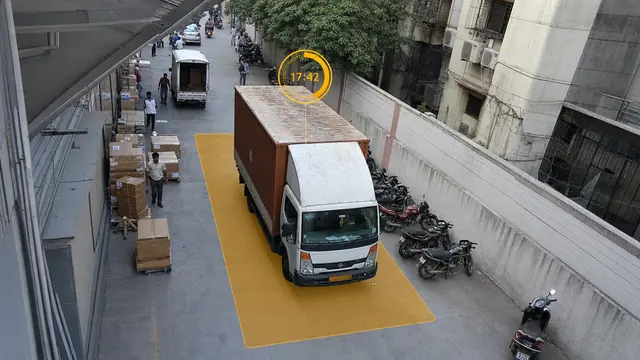Vehicles waiting too long on a CCTV camera
