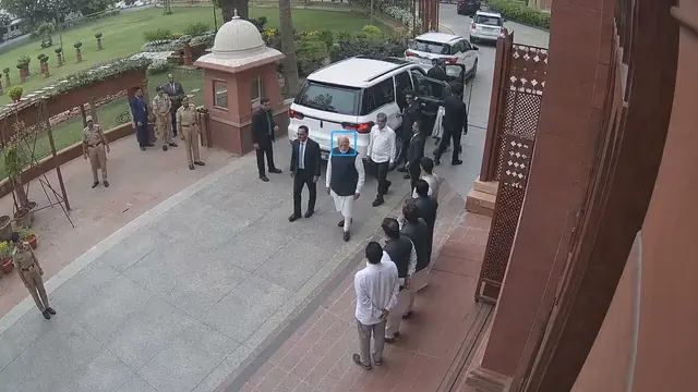 VIP and dignitary arrival on a CCTV camera