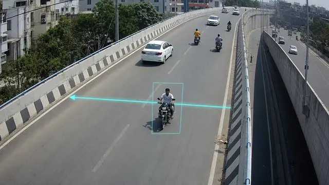 Wrong-side driving on a CCTV camera